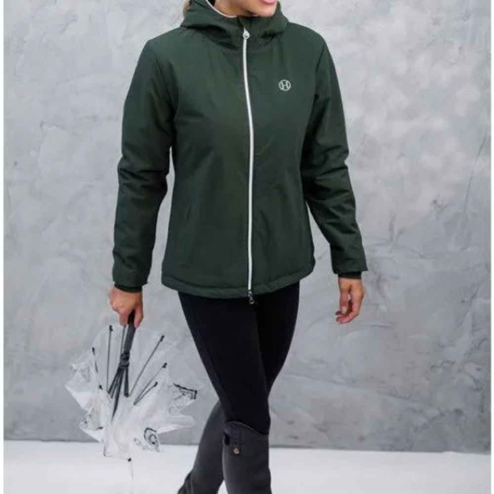Harcour Women's Fur Green Hooded Jacket